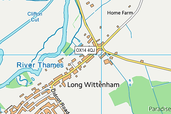 Long Wittenham C Of E Primary School map (OX14 4QJ) - OS VectorMap District (Ordnance Survey)