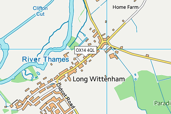 OX14 4QL map - OS VectorMap District (Ordnance Survey)