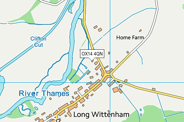 OX14 4QN map - OS VectorMap District (Ordnance Survey)