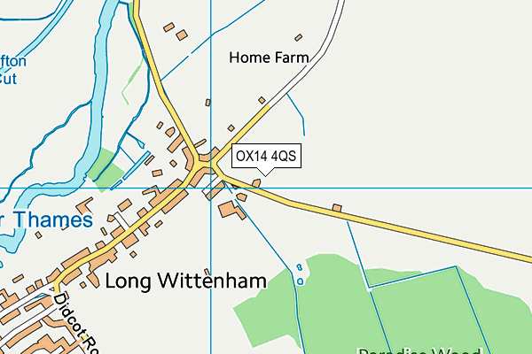 OX14 4QS map - OS VectorMap District (Ordnance Survey)