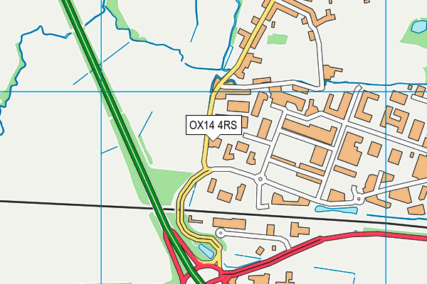 OX14 4RS map - OS VectorMap District (Ordnance Survey)