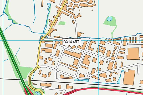 OX14 4RT map - OS VectorMap District (Ordnance Survey)