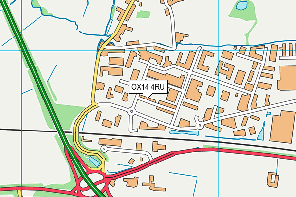 OX14 4RU map - OS VectorMap District (Ordnance Survey)