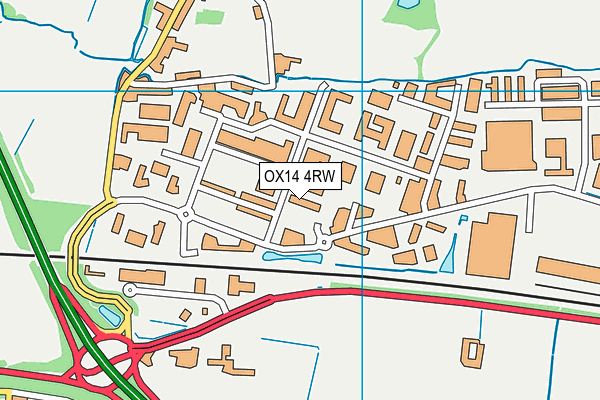 OX14 4RW map - OS VectorMap District (Ordnance Survey)