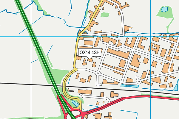 OX14 4SH map - OS VectorMap District (Ordnance Survey)