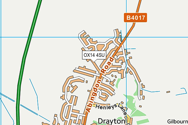 OX14 4SU map - OS VectorMap District (Ordnance Survey)