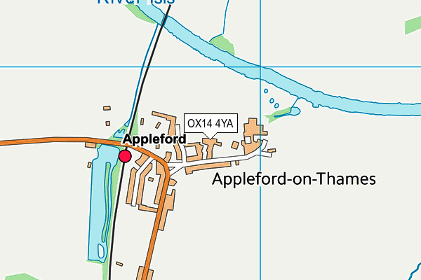 OX14 4YA map - OS VectorMap District (Ordnance Survey)