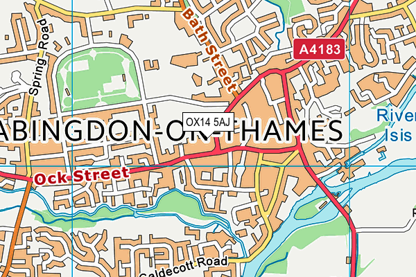 OX14 5AJ map - OS VectorMap District (Ordnance Survey)