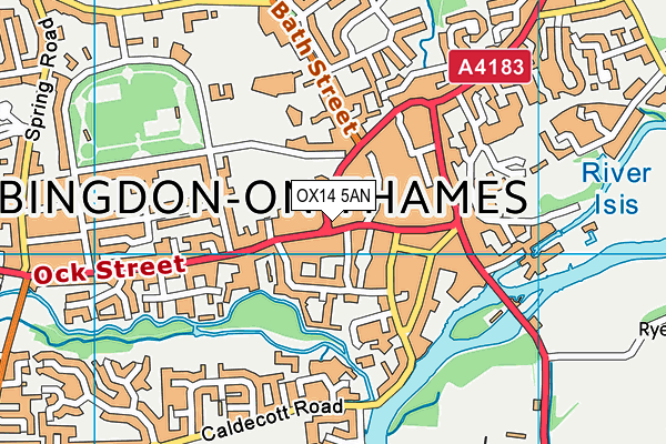 OX14 5AN map - OS VectorMap District (Ordnance Survey)