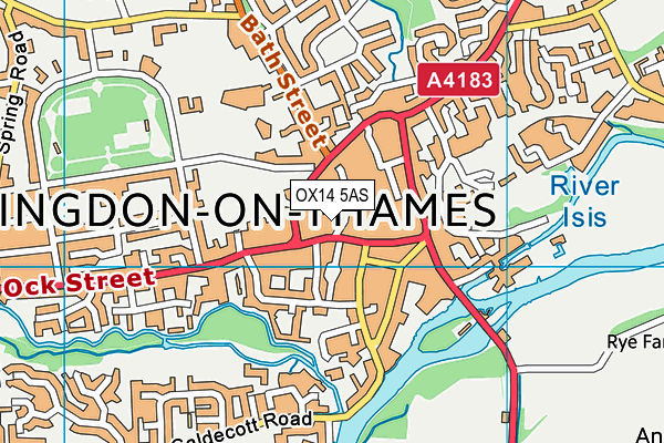 OX14 5AS map - OS VectorMap District (Ordnance Survey)