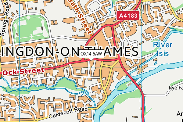 OX14 5AW map - OS VectorMap District (Ordnance Survey)