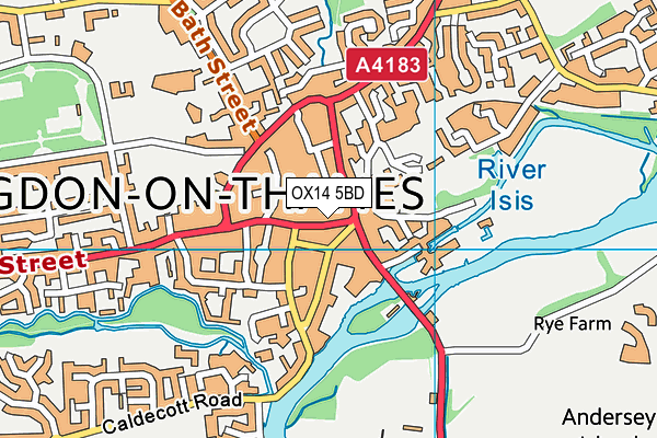 OX14 5BD map - OS VectorMap District (Ordnance Survey)