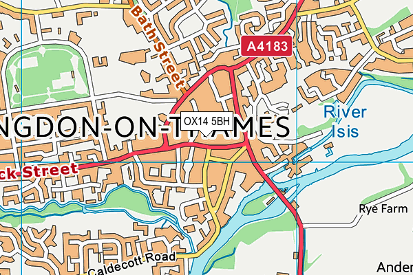 OX14 5BH map - OS VectorMap District (Ordnance Survey)