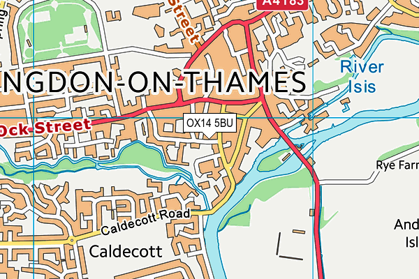 OX14 5BU map - OS VectorMap District (Ordnance Survey)