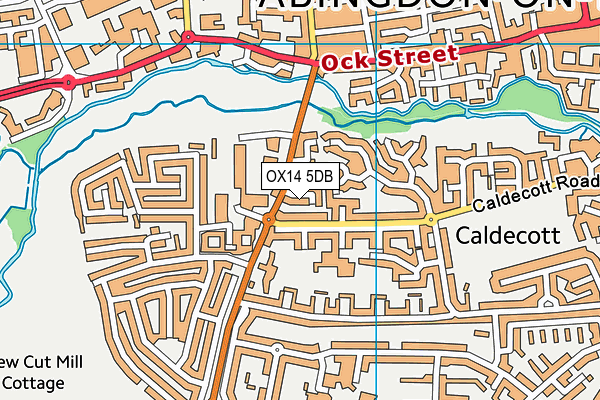 OX14 5DB map - OS VectorMap District (Ordnance Survey)