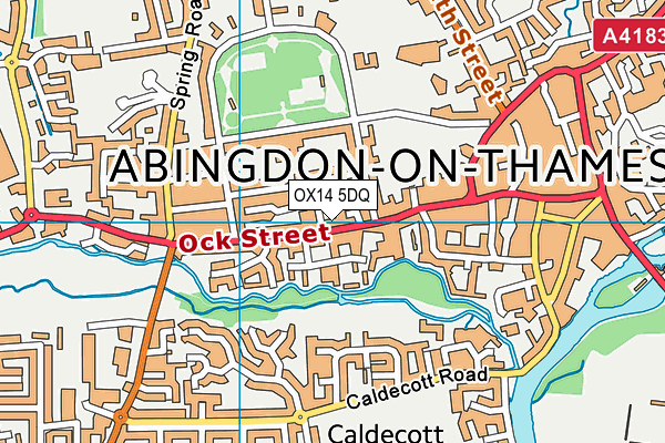 OX14 5DQ map - OS VectorMap District (Ordnance Survey)