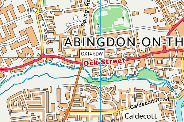 OX14 5DW map - OS VectorMap District (Ordnance Survey)