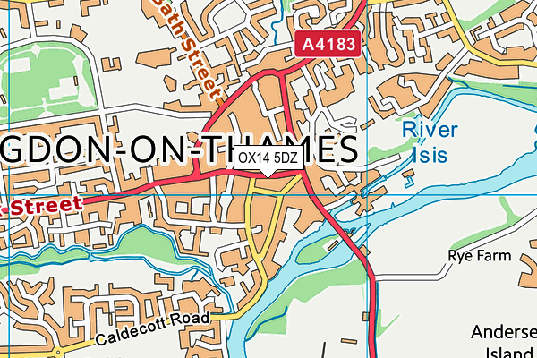 OX14 5DZ map - OS VectorMap District (Ordnance Survey)