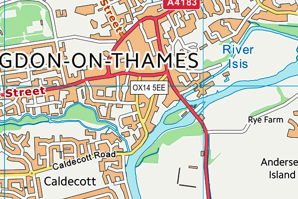 OX14 5EE map - OS VectorMap District (Ordnance Survey)