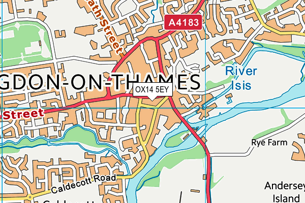 OX14 5EY map - OS VectorMap District (Ordnance Survey)