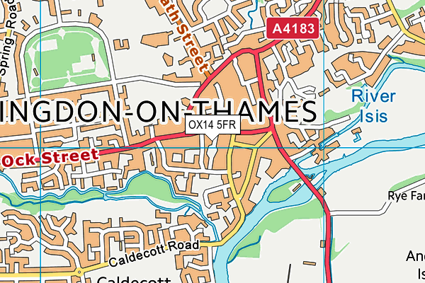 OX14 5FR map - OS VectorMap District (Ordnance Survey)