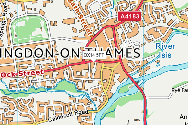 OX14 5FT map - OS VectorMap District (Ordnance Survey)