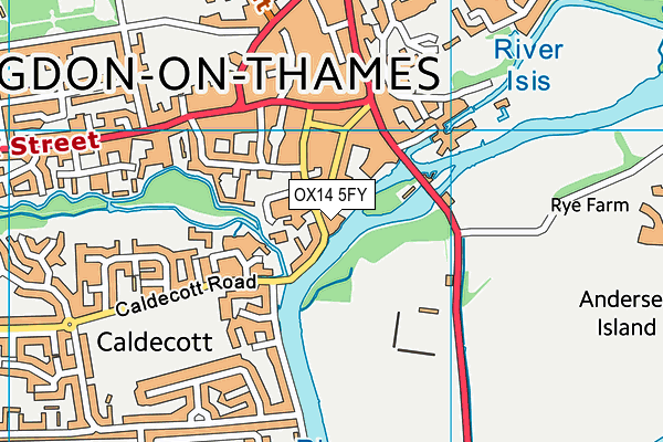 OX14 5FY map - OS VectorMap District (Ordnance Survey)