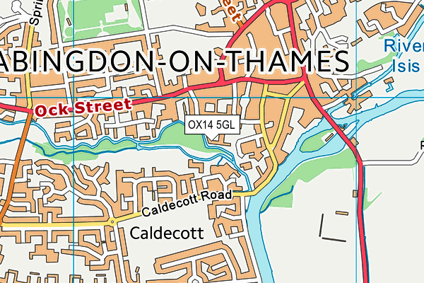 OX14 5GL map - OS VectorMap District (Ordnance Survey)