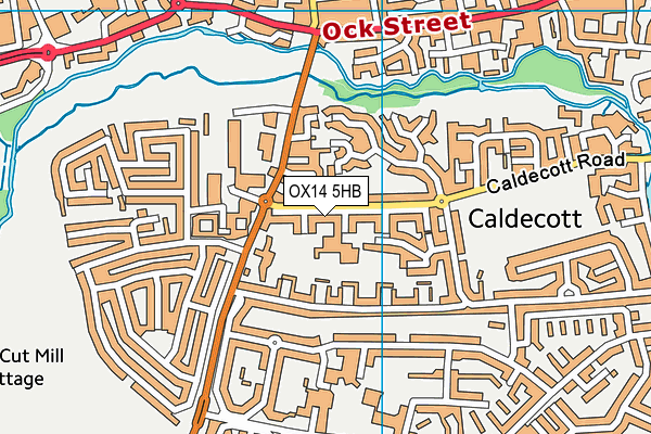 Caldecott Primary School map (OX14 5HB) - OS VectorMap District (Ordnance Survey)