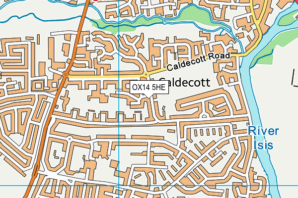 OX14 5HE map - OS VectorMap District (Ordnance Survey)