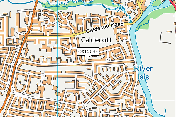 OX14 5HF map - OS VectorMap District (Ordnance Survey)