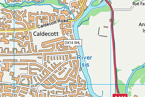 OX14 5HL map - OS VectorMap District (Ordnance Survey)