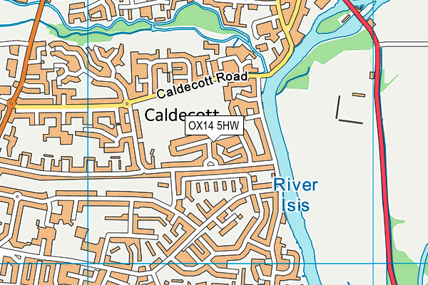 OX14 5HW map - OS VectorMap District (Ordnance Survey)