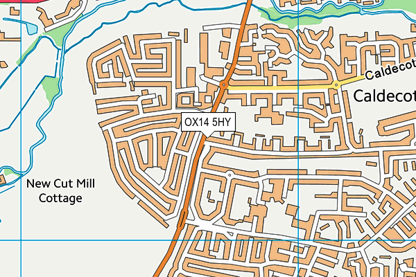 OX14 5HY map - OS VectorMap District (Ordnance Survey)