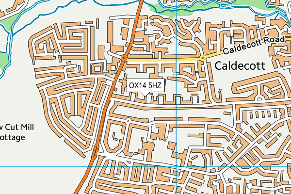 OX14 5HZ map - OS VectorMap District (Ordnance Survey)