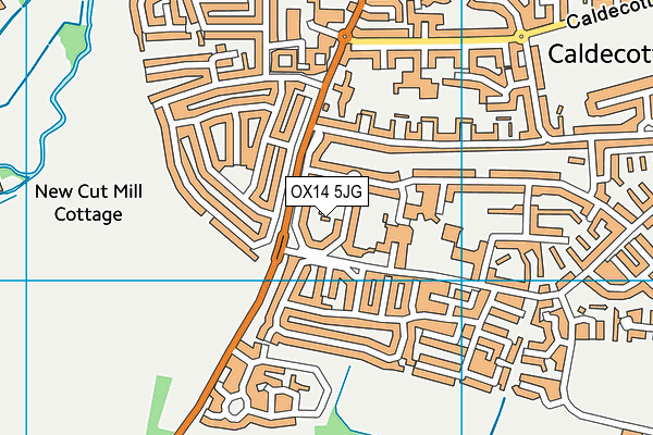OX14 5JG map - OS VectorMap District (Ordnance Survey)