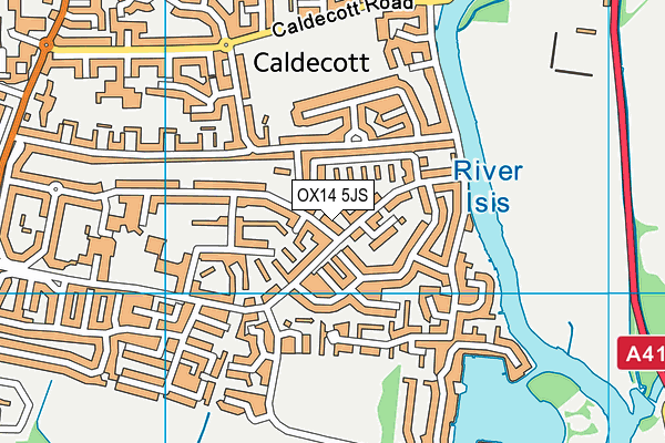 OX14 5JS map - OS VectorMap District (Ordnance Survey)