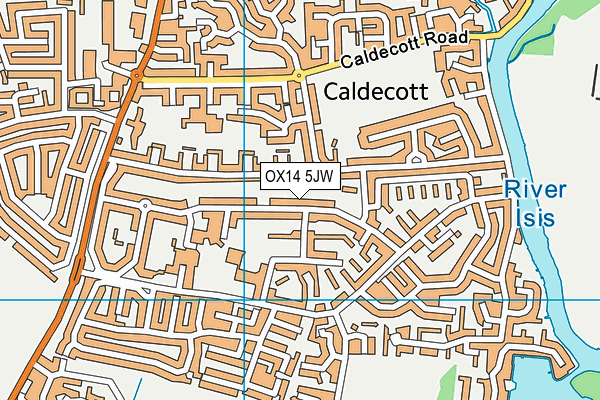 OX14 5JW map - OS VectorMap District (Ordnance Survey)