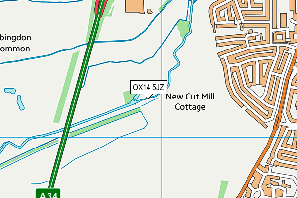 OX14 5JZ map - OS VectorMap District (Ordnance Survey)