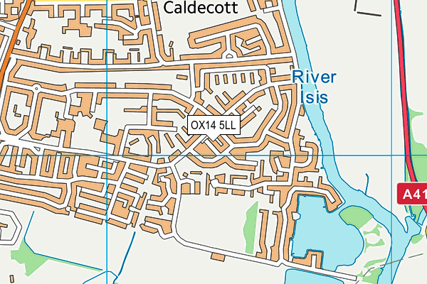 OX14 5LL map - OS VectorMap District (Ordnance Survey)