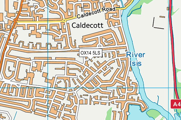 OX14 5LS map - OS VectorMap District (Ordnance Survey)