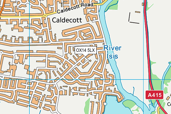 OX14 5LX map - OS VectorMap District (Ordnance Survey)