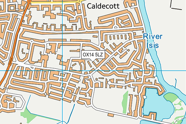OX14 5LZ map - OS VectorMap District (Ordnance Survey)