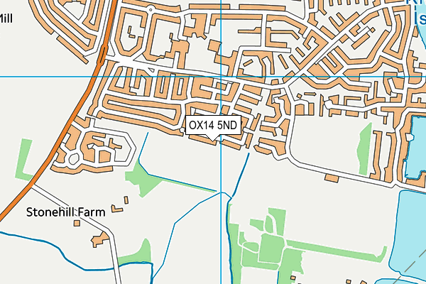 OX14 5ND map - OS VectorMap District (Ordnance Survey)