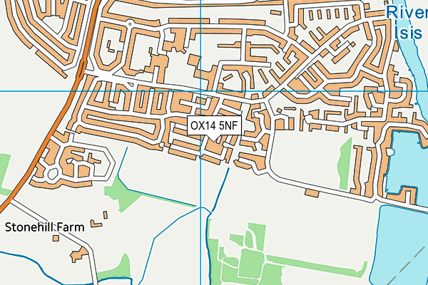 OX14 5NF map - OS VectorMap District (Ordnance Survey)