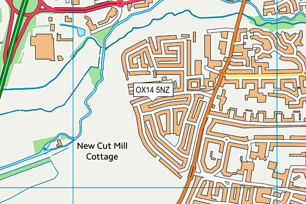 OX14 5NZ map - OS VectorMap District (Ordnance Survey)