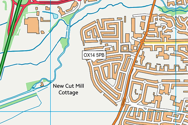 OX14 5PB map - OS VectorMap District (Ordnance Survey)