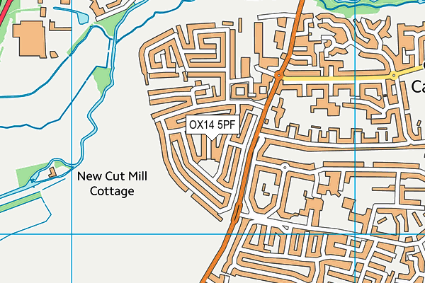 OX14 5PF map - OS VectorMap District (Ordnance Survey)