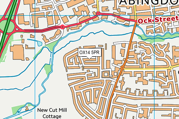 OX14 5PR map - OS VectorMap District (Ordnance Survey)