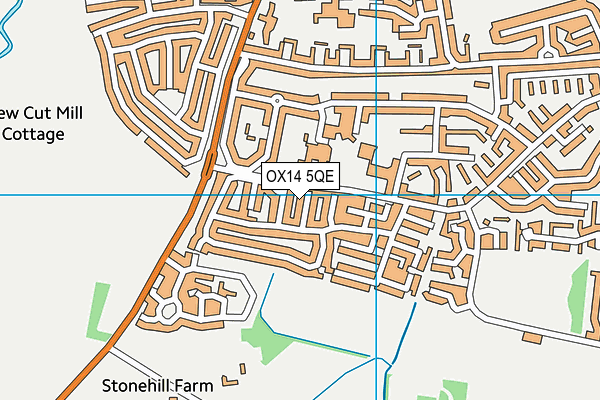 OX14 5QE map - OS VectorMap District (Ordnance Survey)